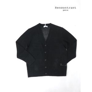 レンコントラント RENCONTRANT リネンカーディガン 日本製 ブラック rct520202