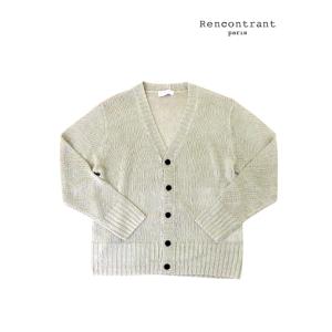 レンコントラント RENCONTRANT リネンカーディガン 日本製 ベージュ rct520203