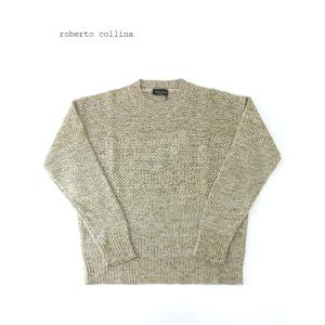 【50％OFF】ロベルト・コリーナ roberto collina 切替クルーネックニット/サマーニ...