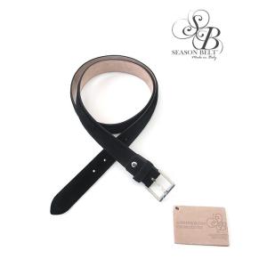 SEASON BELT/シーズンベルト/レザーベルト/イタリアンカーフスエード/30mm/ブラック/...