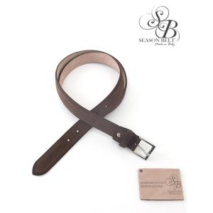 SEASON BELT/シーズンベルト/レザーベルト/イタリアンカーフスエード/30mm/ブラウン/...