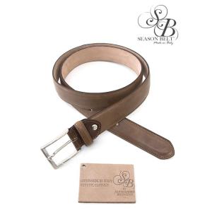 SEASON BELT/シーズンベルト/レザーベルト/コードバン/マット仕上げ/32mm/ブラウン/...