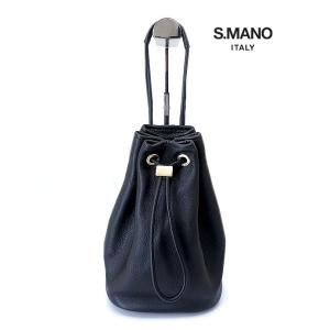 エスマーノ S.MANO 巾着バッグ/ワンショルダーバッグ ブラック sma521401