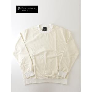 SOKO NI INAI クルーネックスウェット/ストレッチコーディロイ イタリア製 エクリュ sn...
