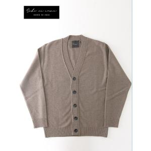 SOKO NI INAI ニットカーディガン/4者混ウールカシミア イタリア製 ココアブラウン sn...