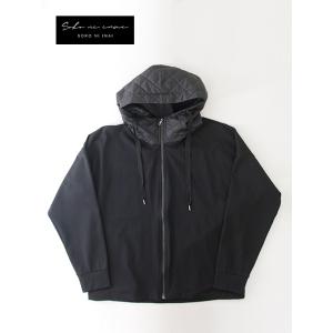 SOKO NI INAI ジップアップパーカー イタリア製 ブラック sni502207