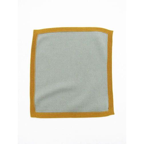 ニットチーフ【ソロサリ(SOLOSALI) 】sol241703 - ライトグリーン×キャメル