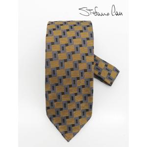 Stefano Cau/ステファノ カウ/ネクタイ/シルク/スフォデラート/マスタード/グレー/st...