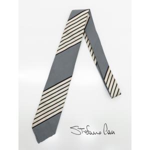 Stefano Cau/ステファノ カウ/ネクタイ/シルク/スフォデラート/ブルーグレー/stc46...