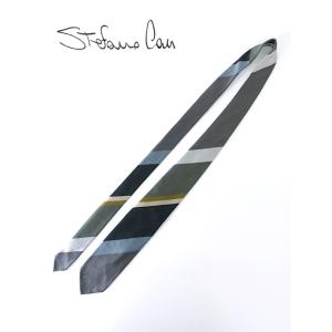 ステファノ カウ Stefano Cau ネクタイ/シルク/スフォデラート/レジメンタル グレー s...