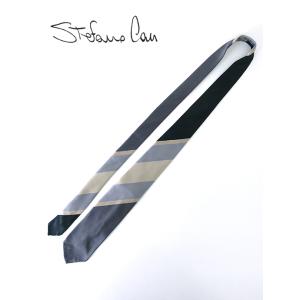 ステファノ カウ Stefano Cau ネクタイ/シルク/スフォデラート/レジメンタル グレー s...