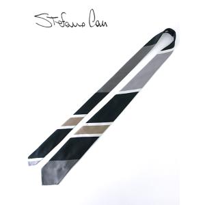 ステファノ カウ Stefano Cau ネクタイ/シルク/スフォデラート/レジメンタル グレー s...