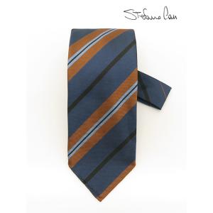 ステファノ カウ Stefano Cau ネクタイ/シルク/スフォデラート イタリア製 ネイビー/ブ...