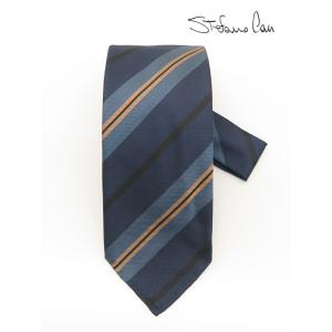 ステファノ カウ Stefano Cau ネクタイ/シルク/スフォデラート イタリア製 ネイビー/ブ...