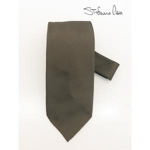 ステファノ カウ Stefano Cau ネクタイ/シルク/スフォデラート イタリア製 ダークオリー...