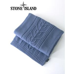STONE ISLAND/ストーンアイランド/ニットマフラー/ウールナイロン/手洗い可/ブルー/st...