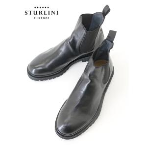 ストゥルリーニ STURLINI 軽量サイドゴアブーツ/ガーメントダイ イタリア製 ブラック stu...