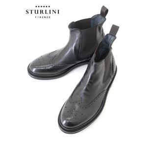 ストゥルリーニ STURLINI 軽量ウィングチップサイドゴアブーツ/ガーメントダイ イタリア製 ブ...