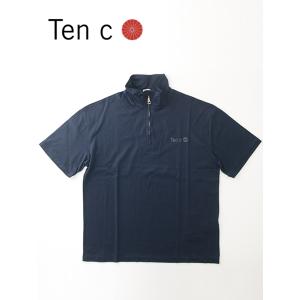 【30％OFF】テンシー Ten c ハーフジップポロシャツ/半袖カットソー/COMBED COTT...