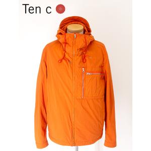 テンシー Ten c ナイロンジップフーディ/MID LAYER オレンジ ten502007