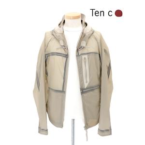 テンシー Ten c ジップフーディ/ナイロン×OJJ/WIND COMBO BONDED SHIR...