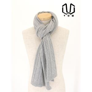 VOW/ボウ/カシミアニットマフラー/ライトグレー/vow422208