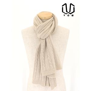 VOW/ボウ/カシミアニットマフラー/ベージュ/vow422210