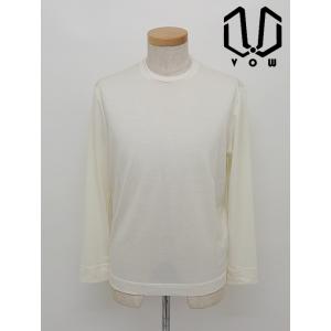 ボウ VOW ウールロングTシャツ/クルーネック/Super150sジャージー/洗濯可 日本製 オフ...