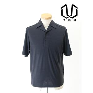 ボウ VOW ウールポロシャツ/Super150'sジャージー/ヴィンテージオープンカラー/洗濯可 ...