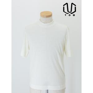 ボウ VOW ウールTシャツ/モックネック/Super150'sジャージー/洗濯可 日本製 オフホワ...
