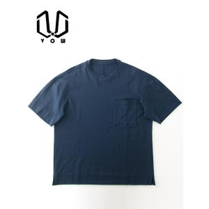 ボウ VOW カシミヤライクコットンTシャツ/クルーネック 日本製 ネイビーブルー vow50060...