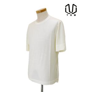 ボウ VOW ウールTシャツ/クルーネック/Super150sジャージー/洗濯可 日本製 オフホワイ...