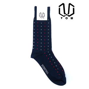 ボウ VOW ハイゲージコットンソックス ネイビー vow520805