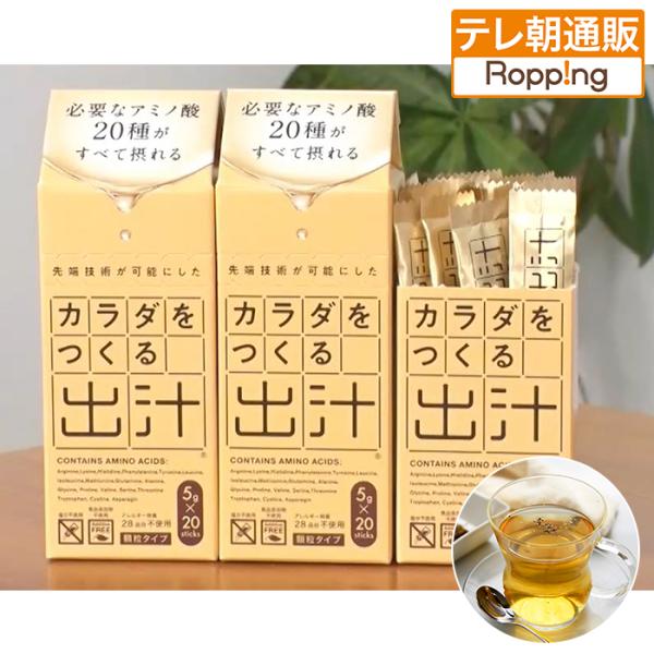 カラダをつくる出汁 ニッポンめしあがれ テレビ朝日 テレ朝通販 ロッピング 20種類のアミノ酸 カツ...