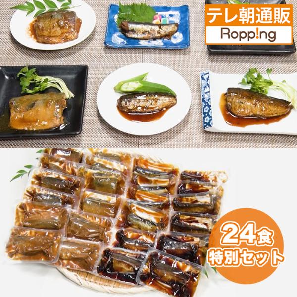 骨までやわらか煮魚 24食特別セット じゅん散歩 テレビ朝日 テレ朝通販 ロッピング 骨まで丸ごと ...
