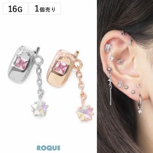 ROQUE（ロキ） フープピアス ステンレスリングピアス RhombusCut ひし
