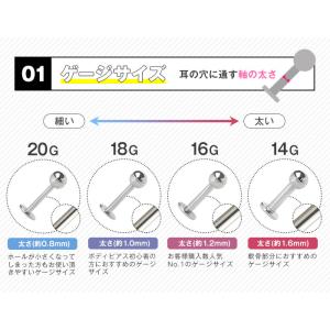 軟骨ピアス ボディピアス 20G 18G 16...の詳細画像3