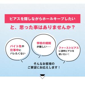 透明ピアス 20G 18G 16G 14G ス...の詳細画像1