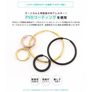(2個SET)両耳用 ステンレス フープ ピア...の詳細画像4