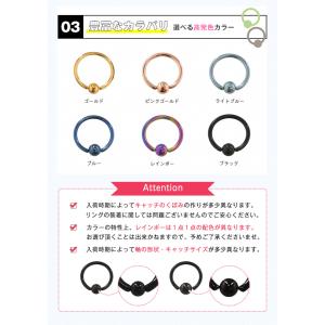 キャプティブビーズリング ボディピアス 18G...の詳細画像4