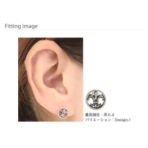 ボディピアス 16G 紋章風デザイン ストレー...の詳細画像2