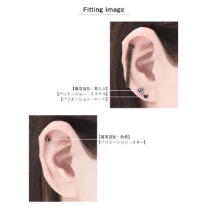ボディピアス 16G ブラック シルバーライン...の詳細画像3