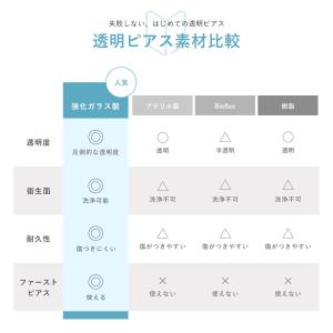 スワロフスキー ストーン付き透明ガラスピアス ...の詳細画像5