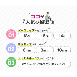 ボディピアス 選べる3サイズ 18G 16G ...の詳細画像4