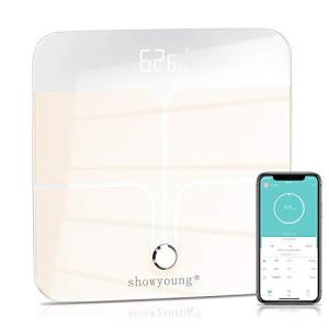 体重計 showyoung 体脂肪計 体組成計 高精度ITO＆BIA Bluetooth対応 日本語アプリ 体脂肪 筋肉重/基礎代謝/BMIなど13種