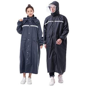 TONGMO レインコートメンズ レディース 自転車 軽量 快適 原付用 ロング丈のおしゃれなレインウェア リュックにも対応 完全防水 防 豪雨 梅