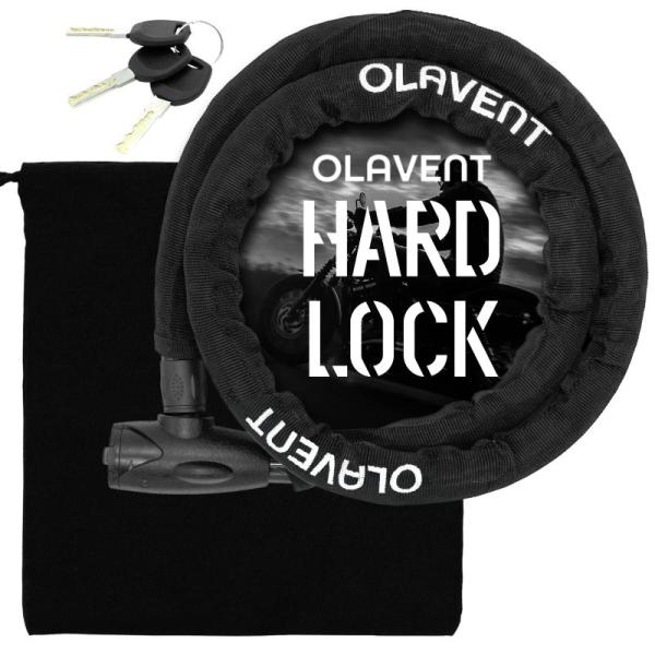 OLAVENT(オーラヴァン) ワイヤーロック バイクロック耐久テスト済み 極太 直径24mm×15...