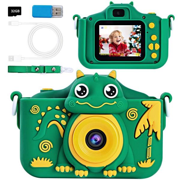 POSO キッズカメラ 子供用カメラ 子どもトイカメラ TypeC充電 4000万画素 1080P ...