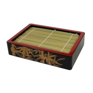 若泉漆器 割烹漆器 ?X盛そばセイロ 竹(竹ス付)1-533-5 1-533-1A｜rosashop