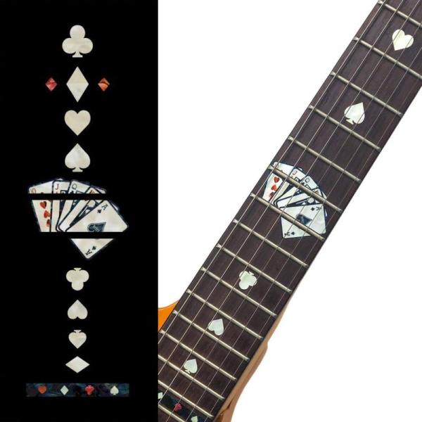 Jockomo プレイング・カード(トランプ)/ホワイトパール ギターに貼る インレイステッカー